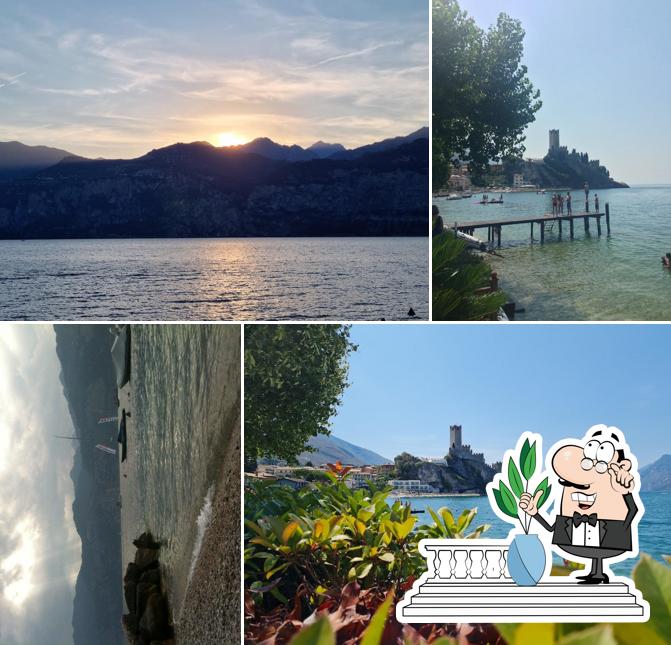 Puoi goderti l'aria fresca da seduto all'esterno di Lido Malcesine