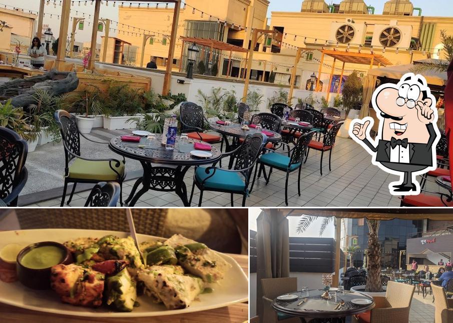 The interior of Noon Mirch Rooftop Restaurant & Premium Fine Dine