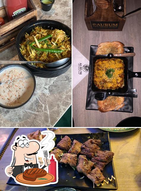 Get meat meals at Aurum Cafe & Sky Lounge Bar