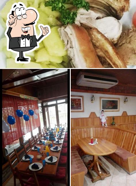 Dai un’occhiata alla foto che mostra la interni e cibo di Restoran Amadeus