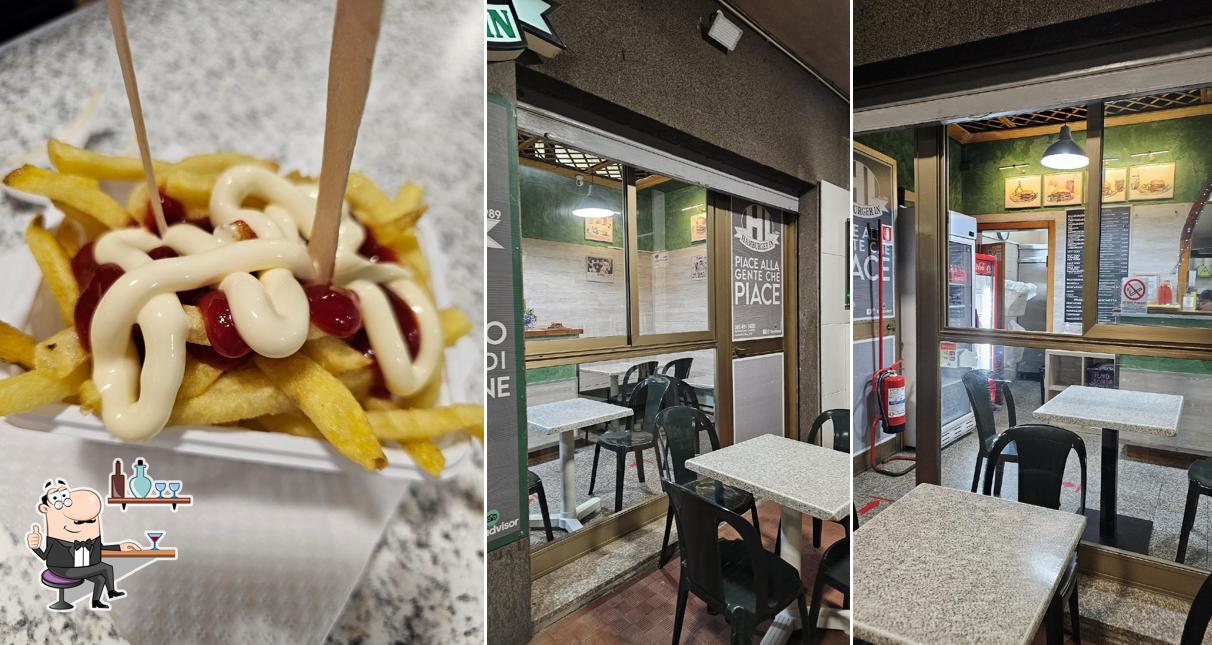 Gli interni di Hamburger In
