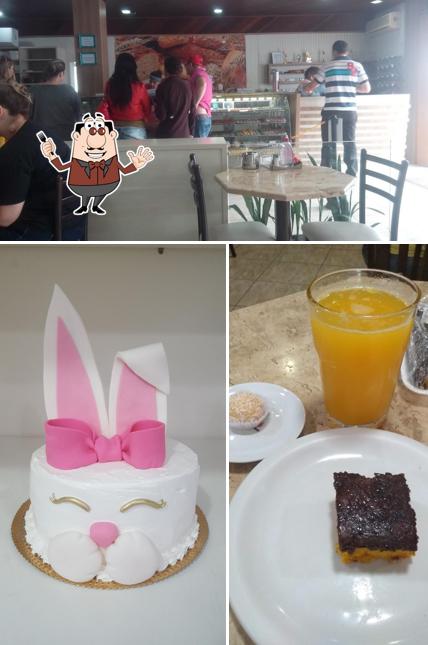 Esta é a ilustração ilustrando comida e interior no Padaria e Confeitaria Fattini