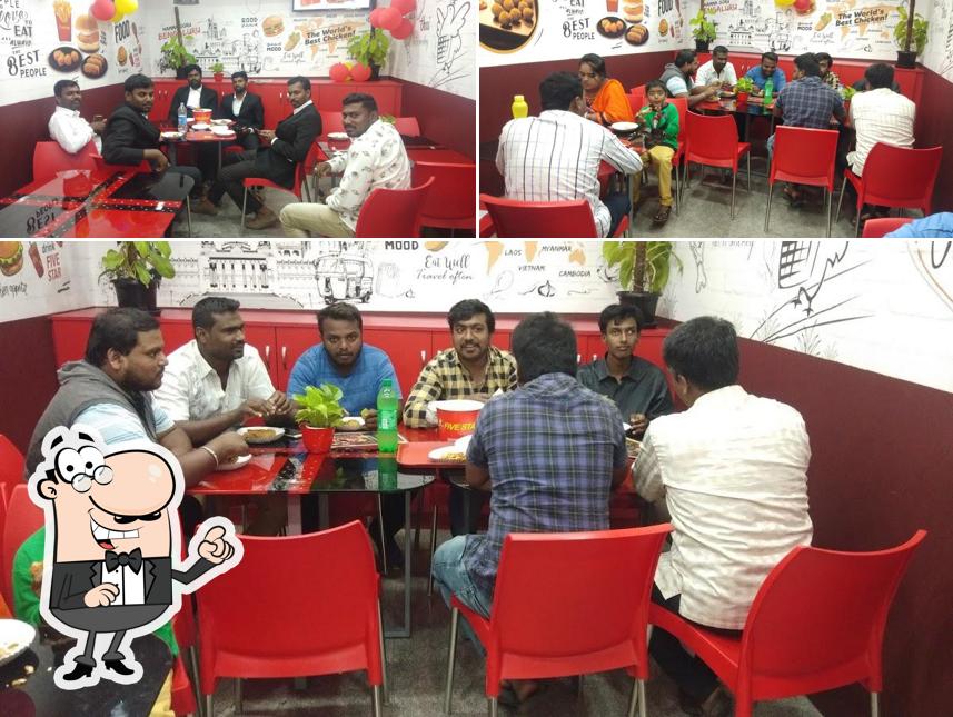 The interior of Five Star Chicken