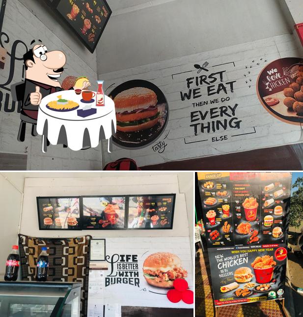 Get a burger at Five Star Chicken