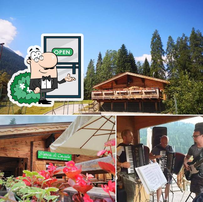 Tra le varie cose da Parco di Caviola BAR PANINOTECA & BBQ si possono trovare la esterno e interni