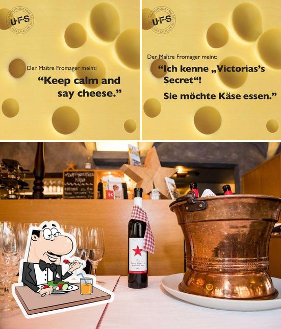 Questa è la immagine che presenta la cibo e vino di Walliserkeller