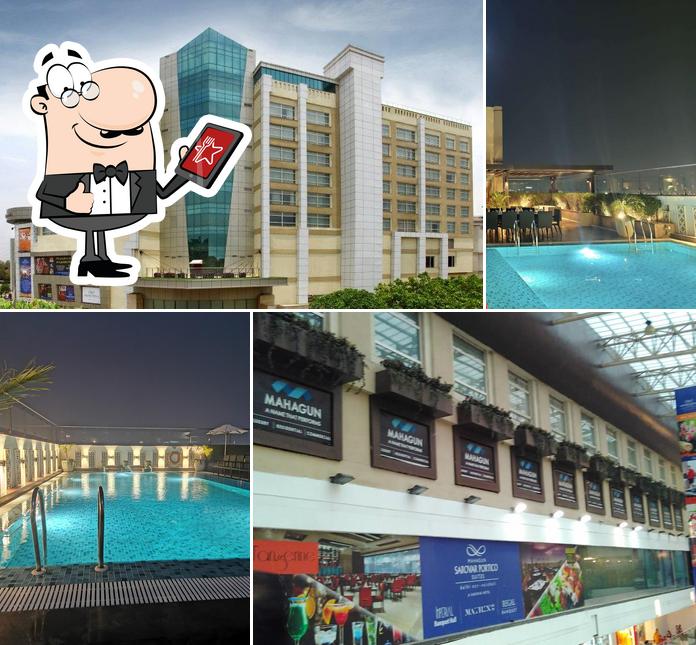 The exterior of Mahagun Sarovar Portico Suites