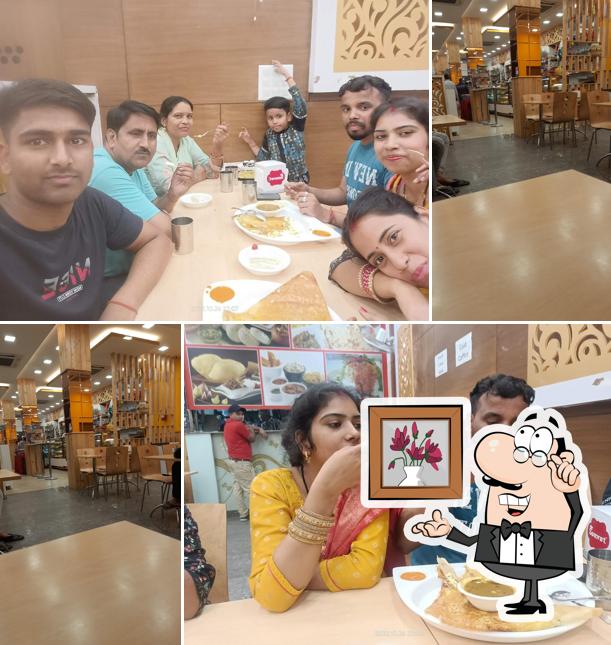 Take a seat at one of the tables at Samrat Bakery