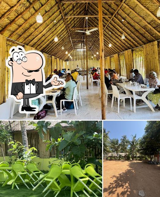 The restaurant's interior and exterior