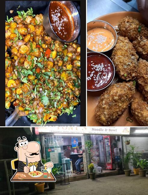 The photo of food and exterior at Tony Chinese Food