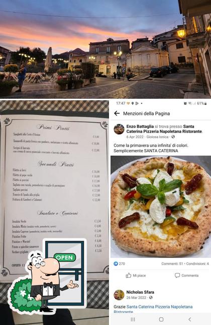 Puoi goderti l'aria fresca da seduto all'esterno di Pizzeria Santa Caterina