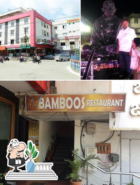 The exterior of Bamboos Restaurant