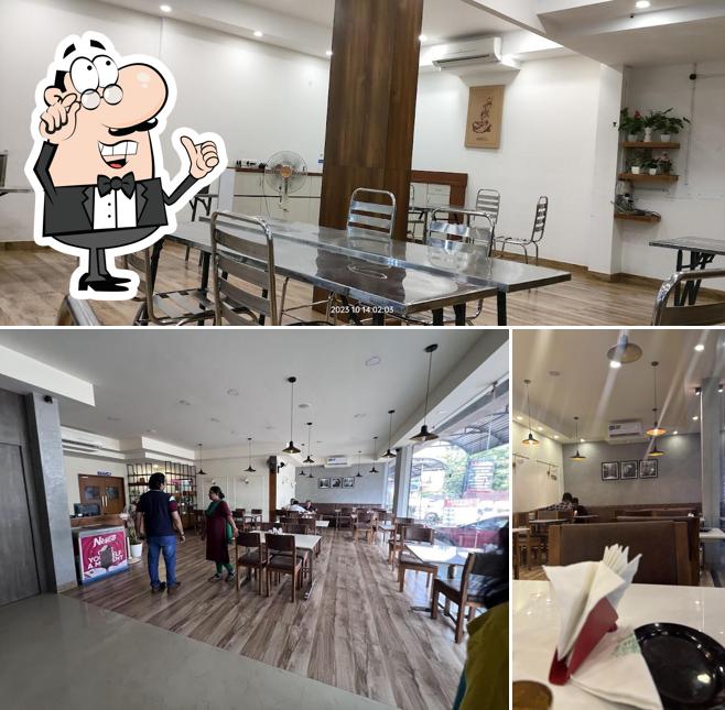 Take a seat at one of the tables at PAPPUS RESTAURANT