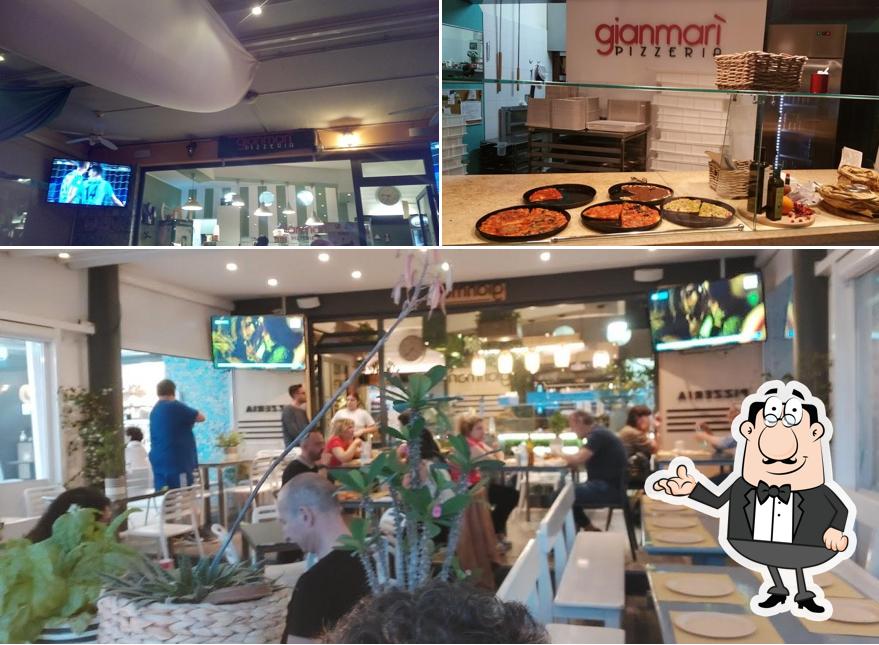 Tra le diverse cose da Pizzeria Gianmarì si possono trovare la interni e cibo
