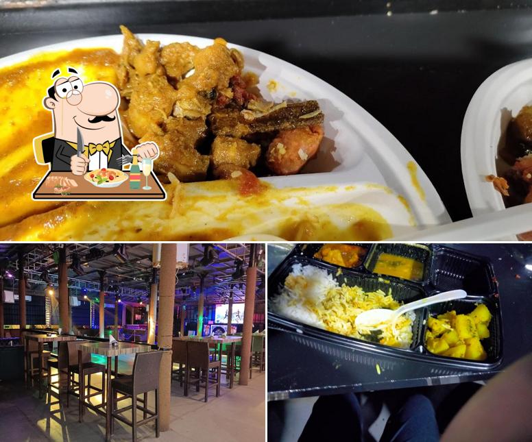 Check out the image showing food and interior at Club Ruskii