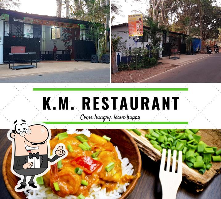 The restaurant's exterior and food