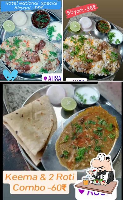 Food at National Biryani Hotel,Ausa