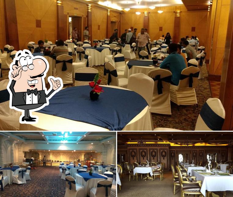 Take a seat at one of the tables at Sitara Luxury Hotel Ramoji Film City
