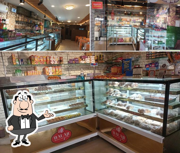 The interior of shri balaji sweets-bakers-food