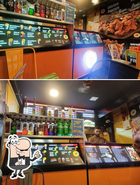 The interior of Bombay Burger's