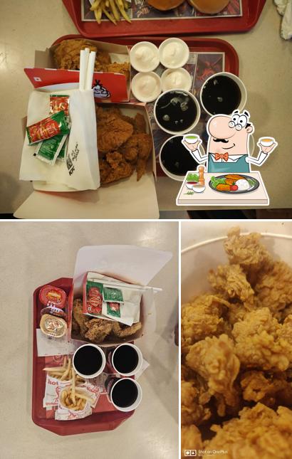 Fried chicken at KFC