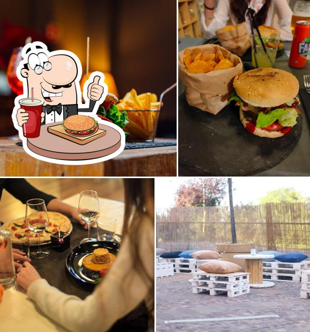 Prenditi un hamburger a Easy Drink and Food