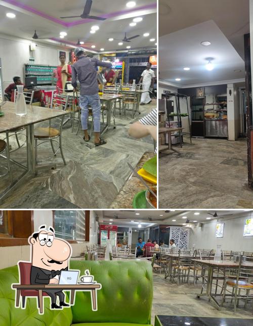 The interior of HOTEL MEGA SANGEETHA