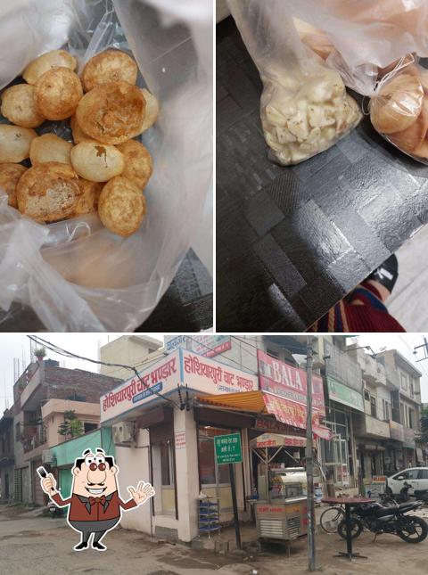 The photo of food and exterior at Hoshiarpuri Chaat Bhandar