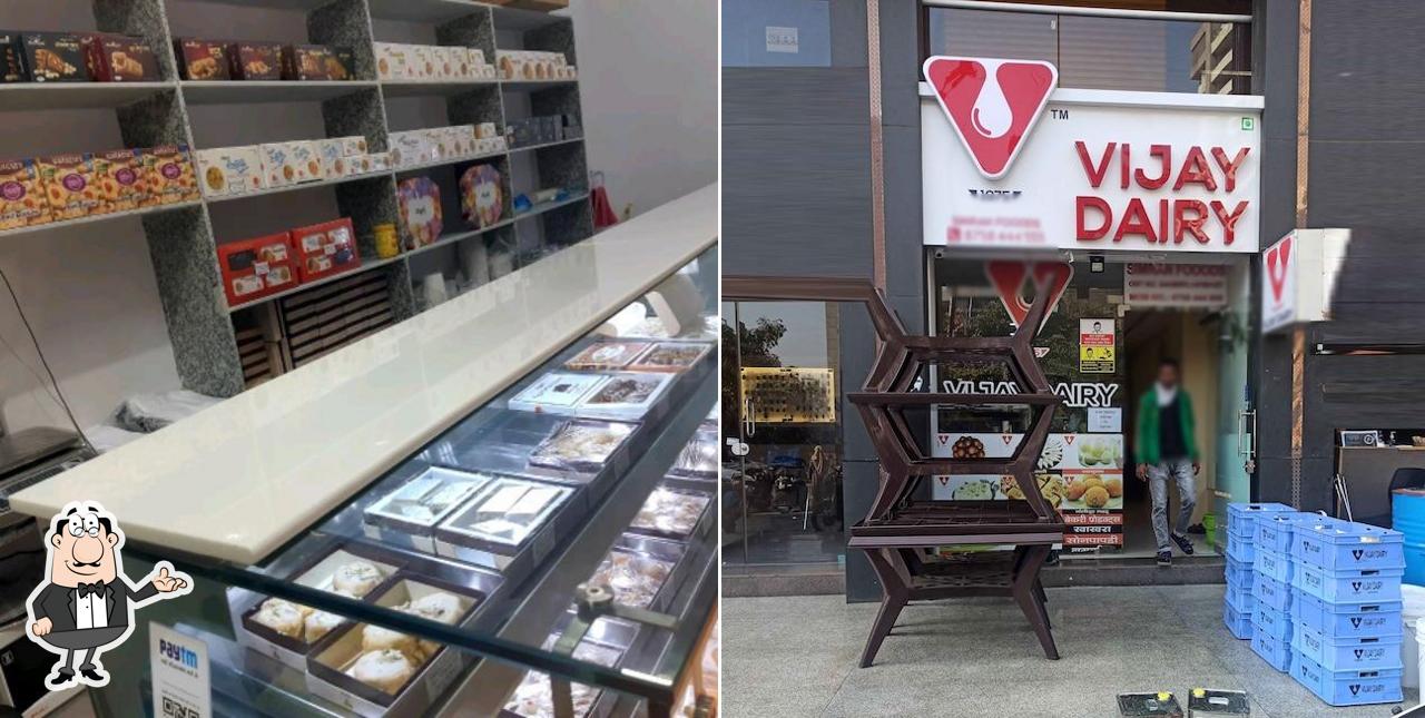 The interior of Vijay Dairy & Sweets