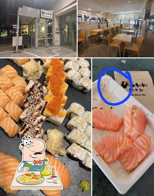 Questa è la immagine che presenta la cibo e interni di WASABI SUSHI Petit-Lancy