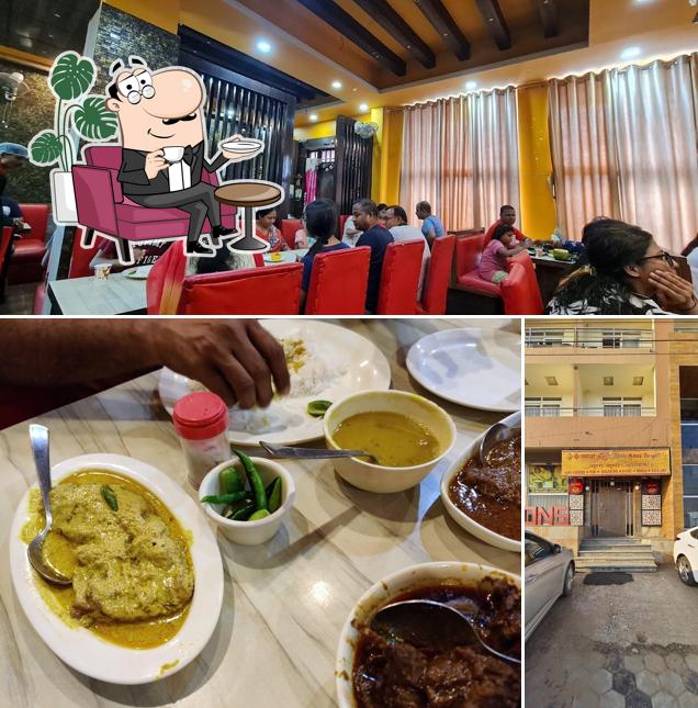 Take a seat at one of the tables at Sholo Ana Bangali