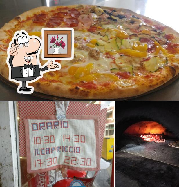 Tra le diverse cose da Il Capriccio si possono trovare la interni e pizza