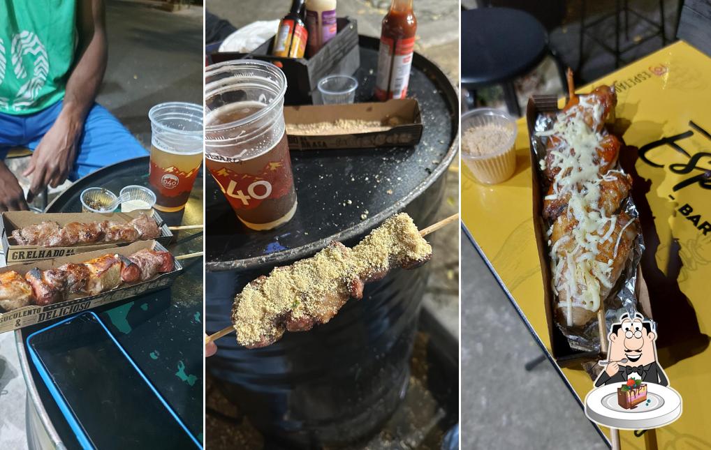 Bolo de chocolate em Espetáquio Bar e Espeteria