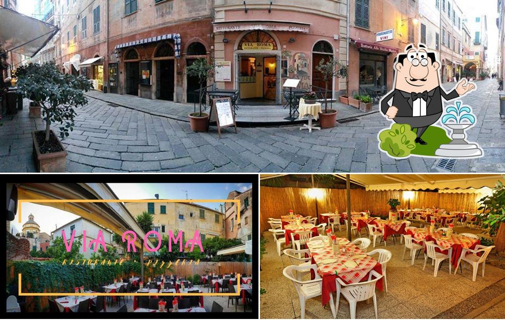 La esterno e interni del ristorante