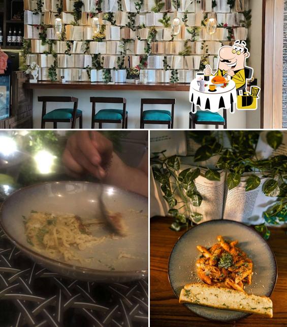 This is the photo showing food and interior at The Cat Caffé & Ristorant