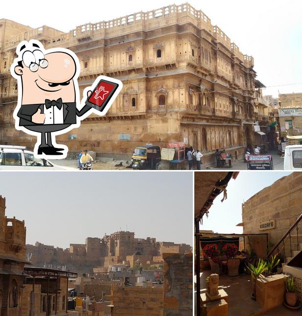 The exterior of KB Café Jaisalmer
