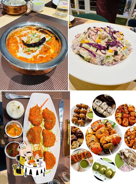 Food at The Royal Garnish Vegetarian Restaurant