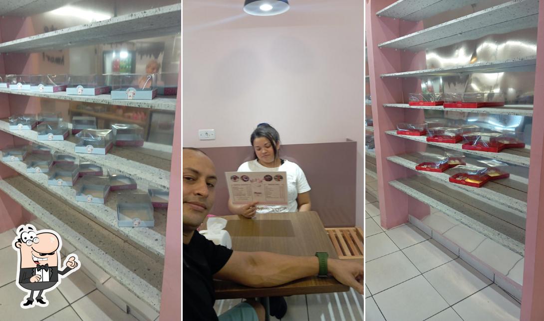 O interior do Bolo da Mamãe - Bolos Brownies Brigadeiros Cafeteria em Guarujá