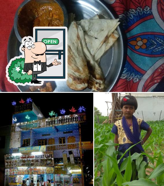 Take a look at the picture showing exterior and food at HAYAT RESTAURANT