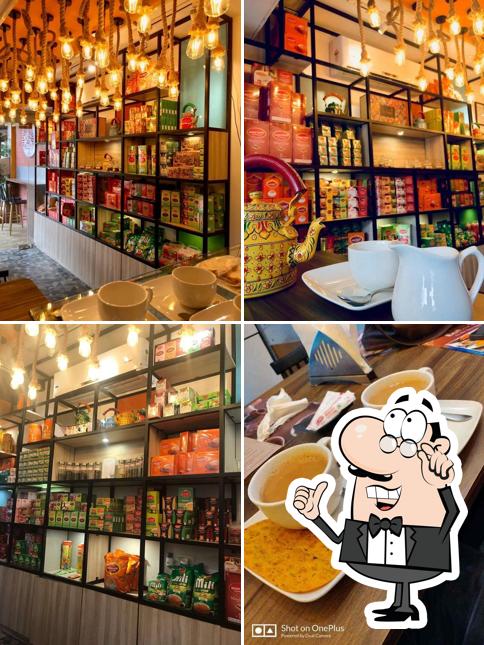 The interior of Wagh Bakri Tea Lounge