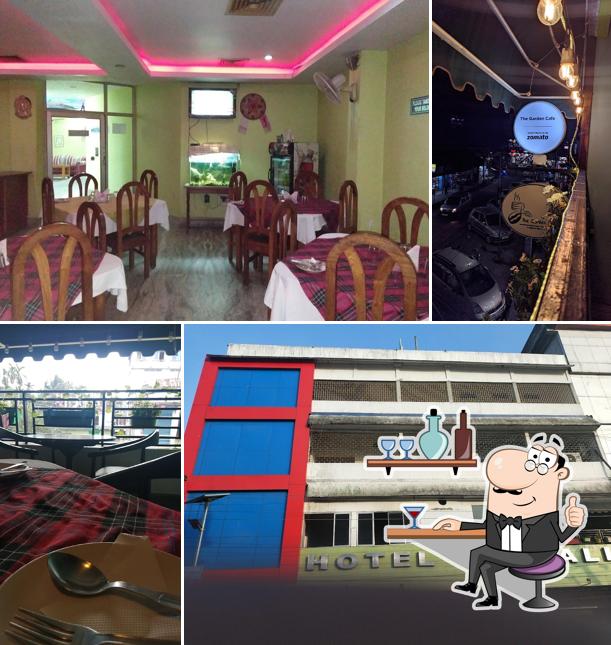 Take a seat at one of the tables at Hotel Shivali