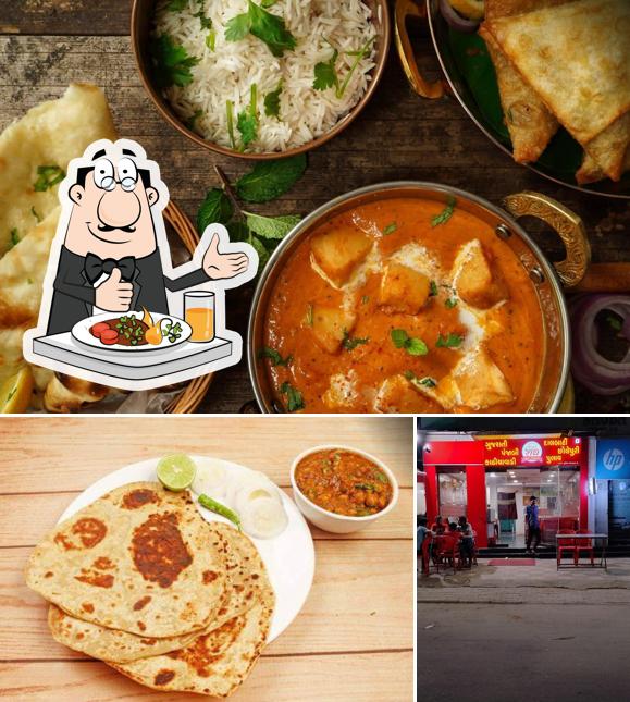 The image of Radhe food centre’s food and interior