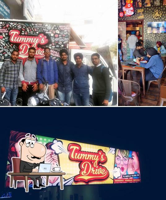 Take a seat at one of the tables at Tummy's Drive