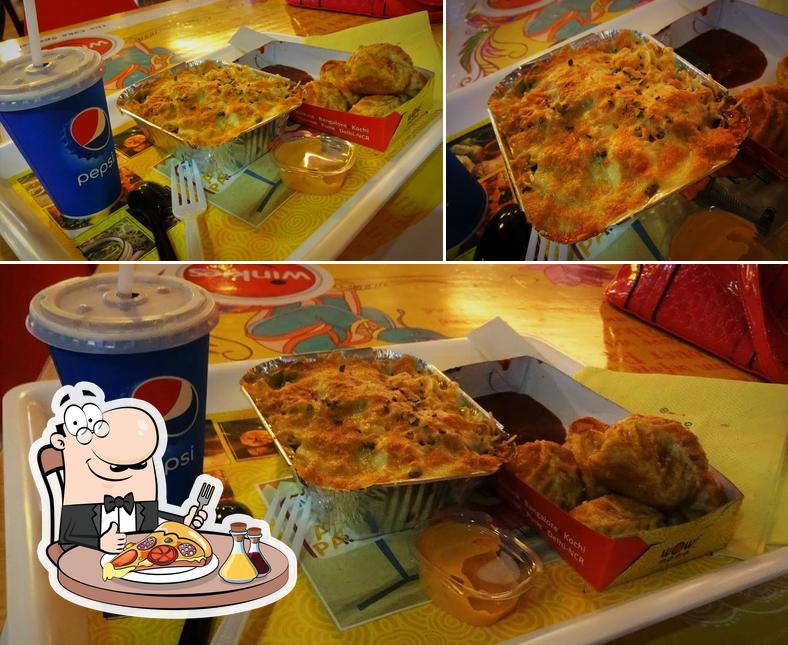 Order pizza at Wow! Momo