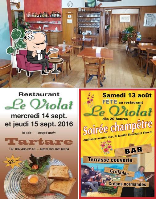 Gli interni di Restaurant le Violat