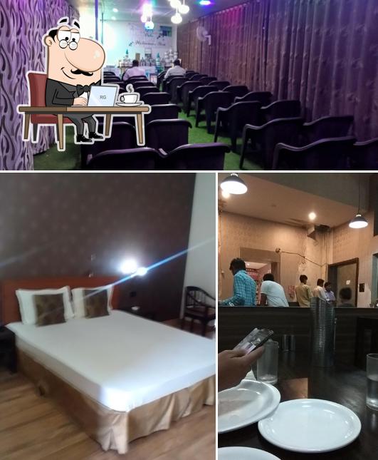 The interior of Samraat Hotel & Restaurant