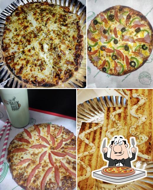 Order pizza at The Daily Dose Cafe