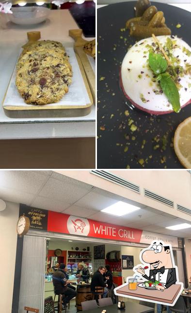 Dai un’occhiata alla foto che mostra la cibo e interni di WHITE GRILL Coffee, Grill & Wine
