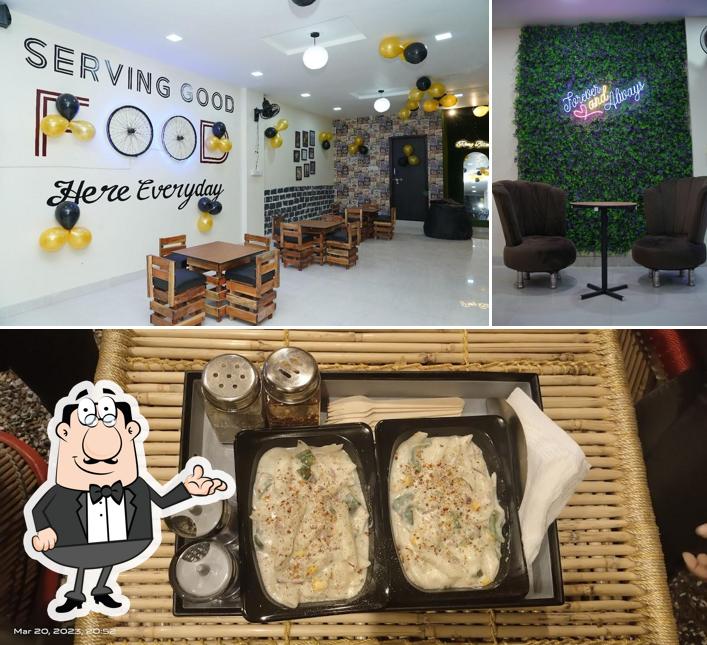 This is the picture showing interior and food at The Peng Bites