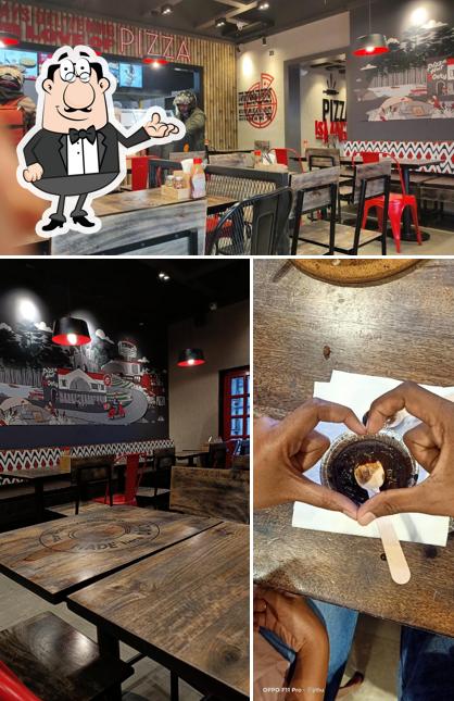 The interior of Pizza Hut Commercial Road, Ooty